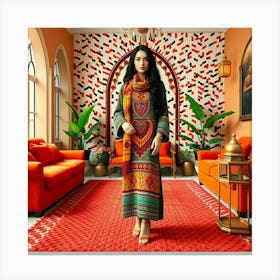 Pakistani Woman In A Room Toile