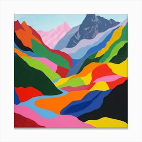 Colourful Abstract Vanoise National Park France 2 Canvas Print