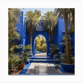 Blue Hotel In Morocco Canvas Print