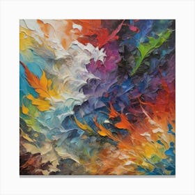 Digital Art, Rainbow Waves Canvas Print