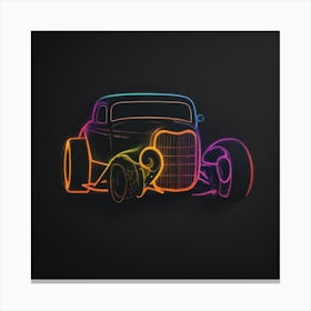 Neon Car Canvas Print