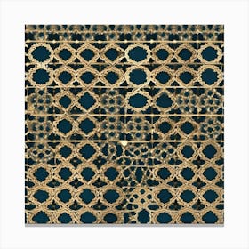 Gold And Blue Rug Canvas Print