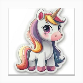 Unicorn Sticker 72 Canvas Print