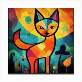 Abstract Fox Canvas Print