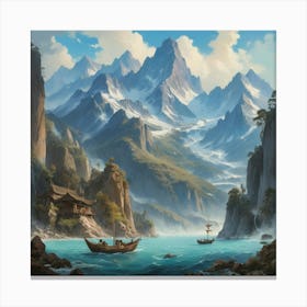 Place In The Mountains Art print paintings Canvas Print