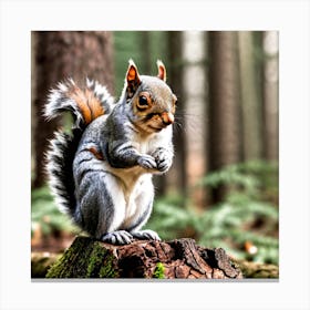 Squirrel In The Forest 124 Canvas Print