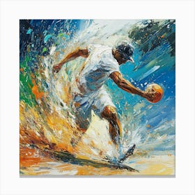 Soccer Player Art Canvas Print