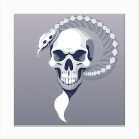 Skull And Snake 1 Canvas Print