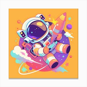 Astronaut In Space 17 Canvas Print