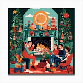 Christmas At Home Canvas Print