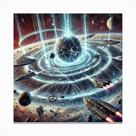 A Futuristic Sci Fi Scene Illustrating The Gravita Canvas Print