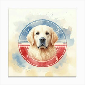 Watercolor Golden Retriever 4 Canvas Print