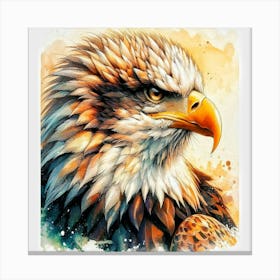 Eagle painting in water color Canvas Print