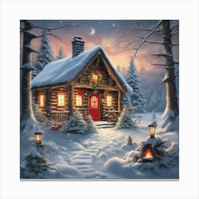 Cabin In The Woods Canvas Print