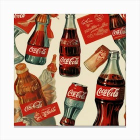 Default Default Vintage And Retro Coca Cola Advertising Aestet 3 (3) Canvas Print