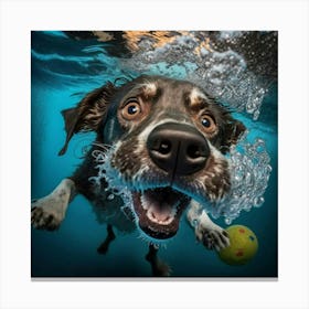 Underwater Dog Photography V0 Pq7buowned0a1 1 Canvas Print