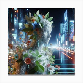 Futuristic Woman 14 Canvas Print