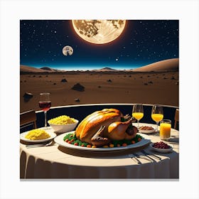 Thanksgiving Dinner In Space Canvas Print