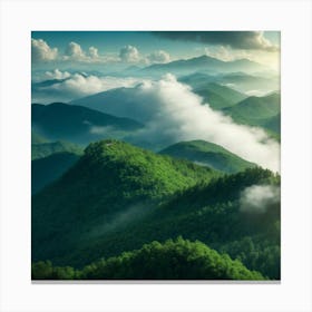 Sunrise In The Blue Ridge Mountains Canvas Print