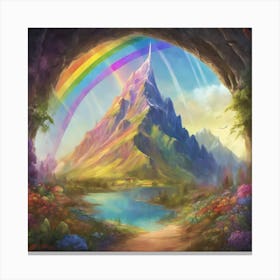 Rainbow In The Cave Canvas Print