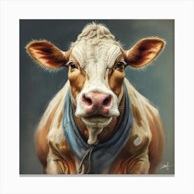 Cow Portrait 14 Canvas Print