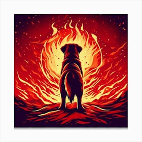 Fire Dog Canvas Print
