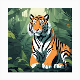 Tiger In The Jungle 35 Canvas Print