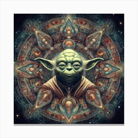 Yoda Star Wars Art Print Mandala Canvas Print