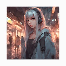 Anime Girl Modern Style 1 Canvas Print