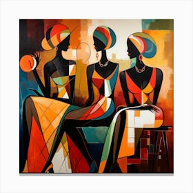 Three African Women 6 Canvas Print