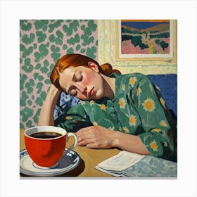 Woman Sleeping Canvas Print