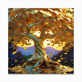 Tree Of Gold 3 Canvas Print