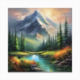 Mountain Scene Canvas Print