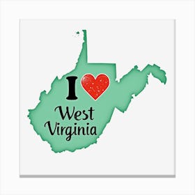 I Love West Virginia Canvas Print