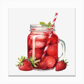 Strawberry Iced Tea 4 Canvas Print