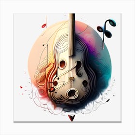 Abstract Guitar 1 Canvas Print