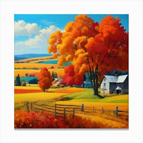 Autumn Farm 4 Canvas Print