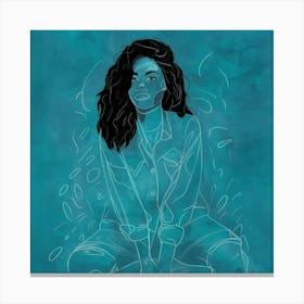 Blue Girl Canvas Print