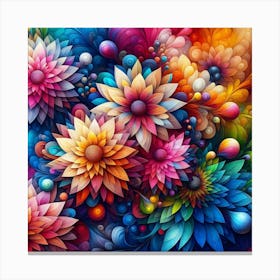 Colorful Flowers 8 Canvas Print