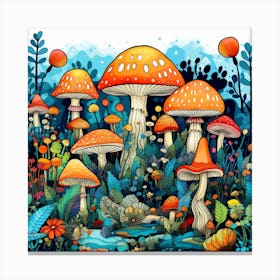 Mushroom Forest 5 Canvas Print