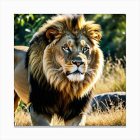 Lion Walking Canvas Print