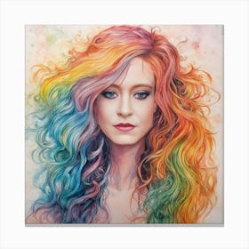 Rainbow woman Canvas Print