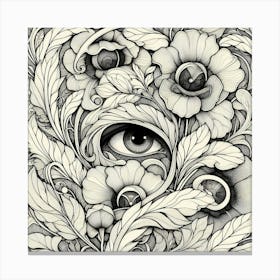 Eye Of The Flower Canvas Print