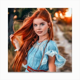 Red Haired Girl Canvas Print