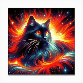 Feline Cat Creative Artwork Illustration 146 Canvas Print