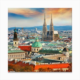 Vienna Skyline Canvas Print