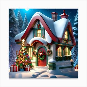 Christmas House 4 Canvas Print