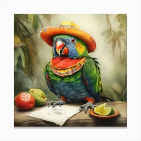 Mexican Parrot Canvas Print