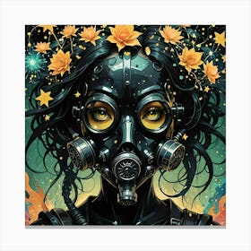 Gas Mask Girl Canvas Print