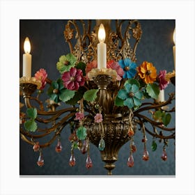 Floral Chandelier 2 Canvas Print